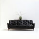 Black leather sofa