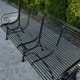 Arras 4-seater bench - Black