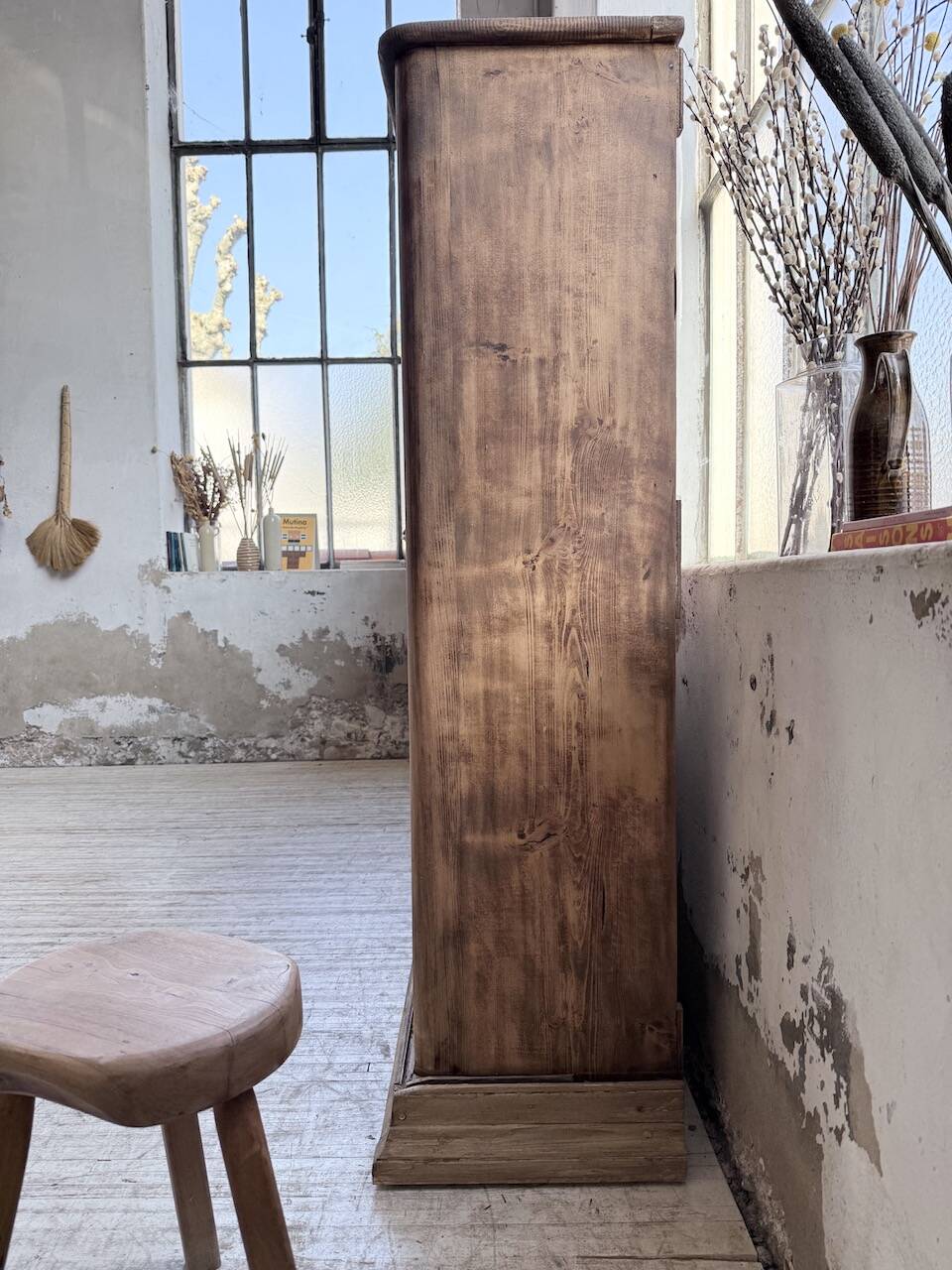 Enfilade meuble de métier XXL portes vitrées