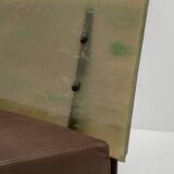 Sculptural Post-Modern Steel Sofa, France 1980s