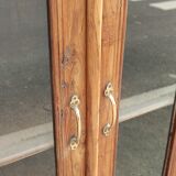 Teak glass cabinet two doors and a drawer