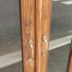 Teak glass cabinet two doors and a drawer
