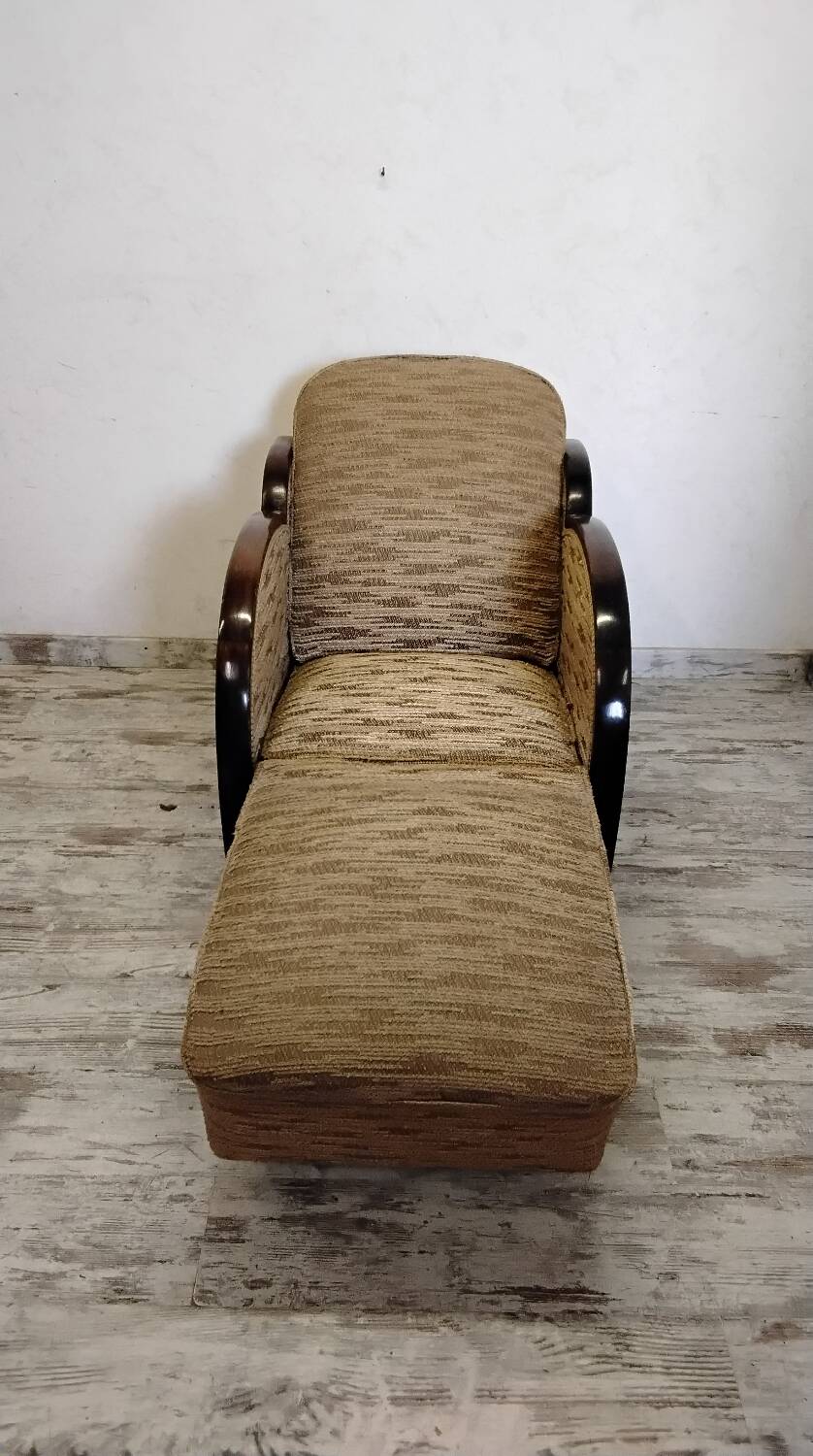 Art Deco reclining armchair with mf system Sint Étienne