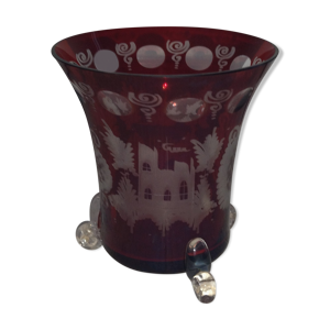 vase en verre de bohême