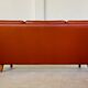 Vintage Danish mid-century Aage Christiansen (Matador) cognac leather sofa 60s