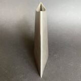 Dominique Imbert. Design vase in brushed metal circa 1970