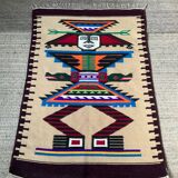 Tapis vintage 100% laine tissée