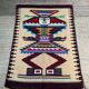 Vintage 100% woven wool rug