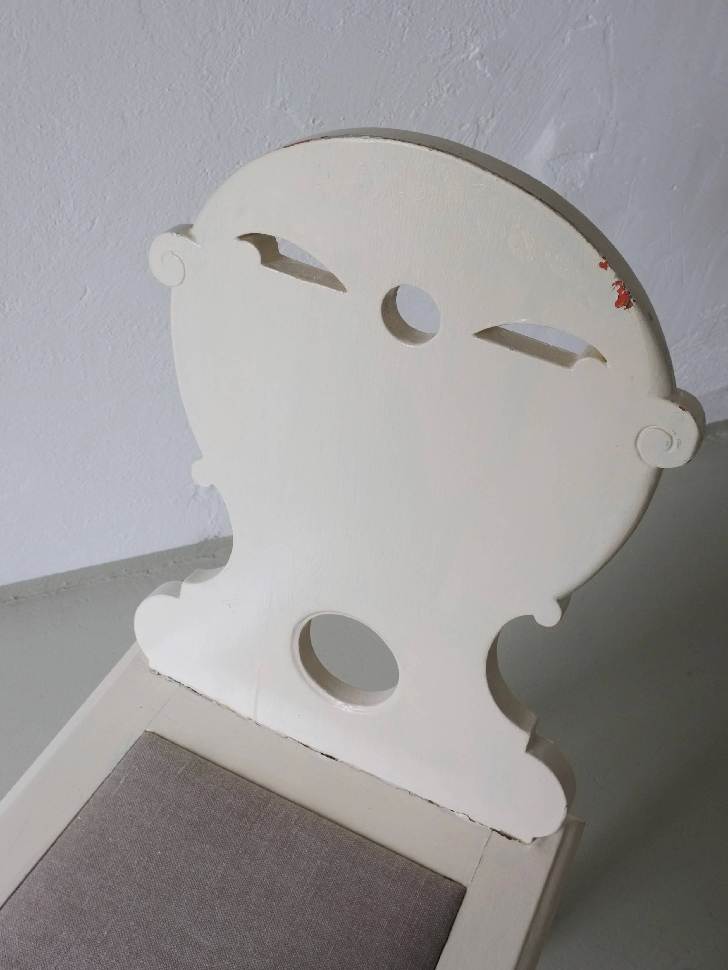 Chaise suédoise peinte en blanc | 1 sur 3 | Années 1920