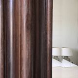 Beveled mirror with molded wooden frame - 87x67 cm