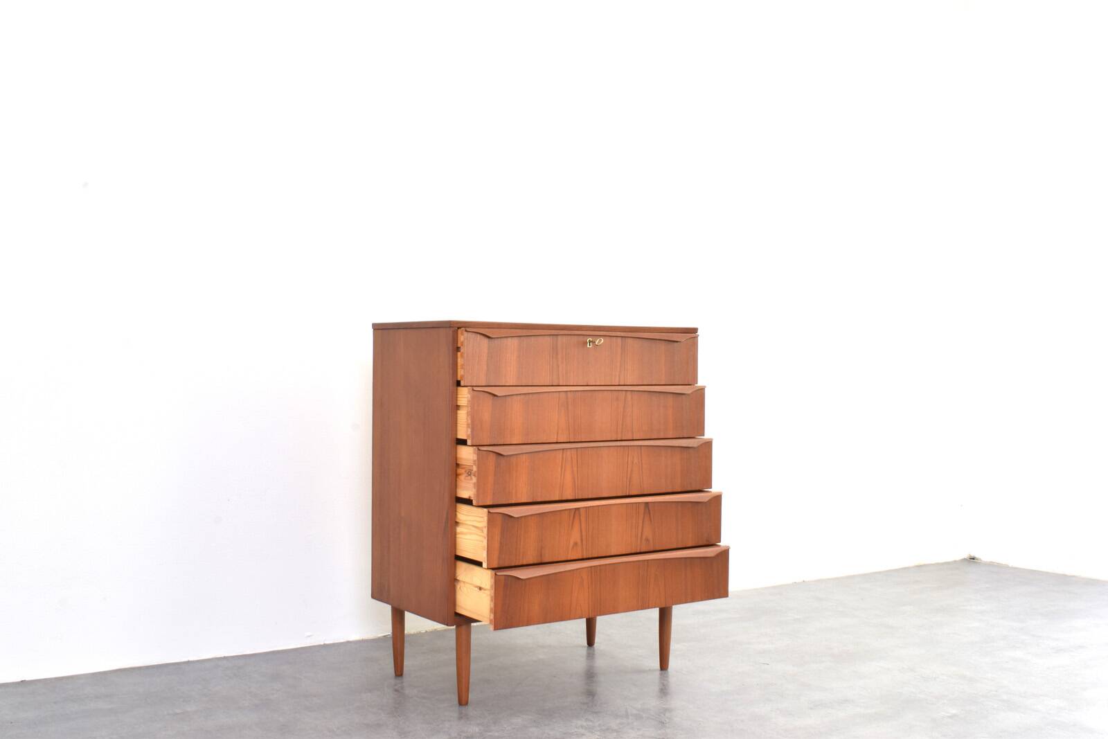 Mid-Century Danish Teak Chest of Drawers, 1960s.