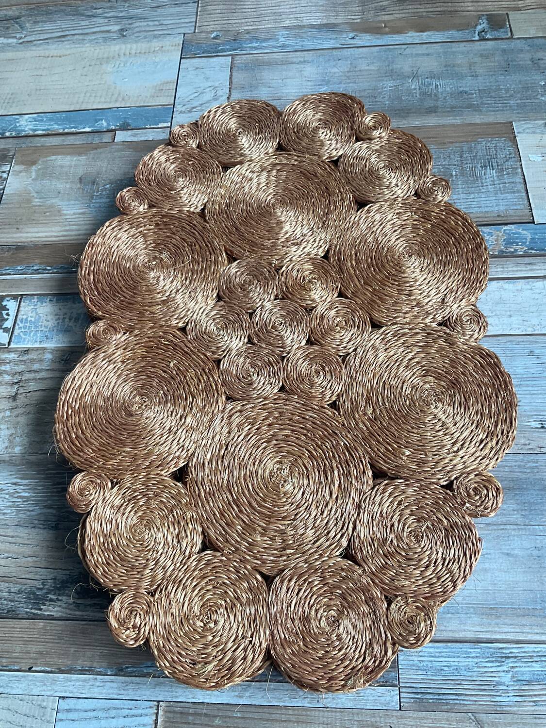 Series of 6 vintage woven placemats