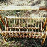 Vintage magazine holders bamboo wicker