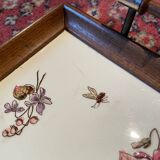 Old wood and ceramic tray 1900