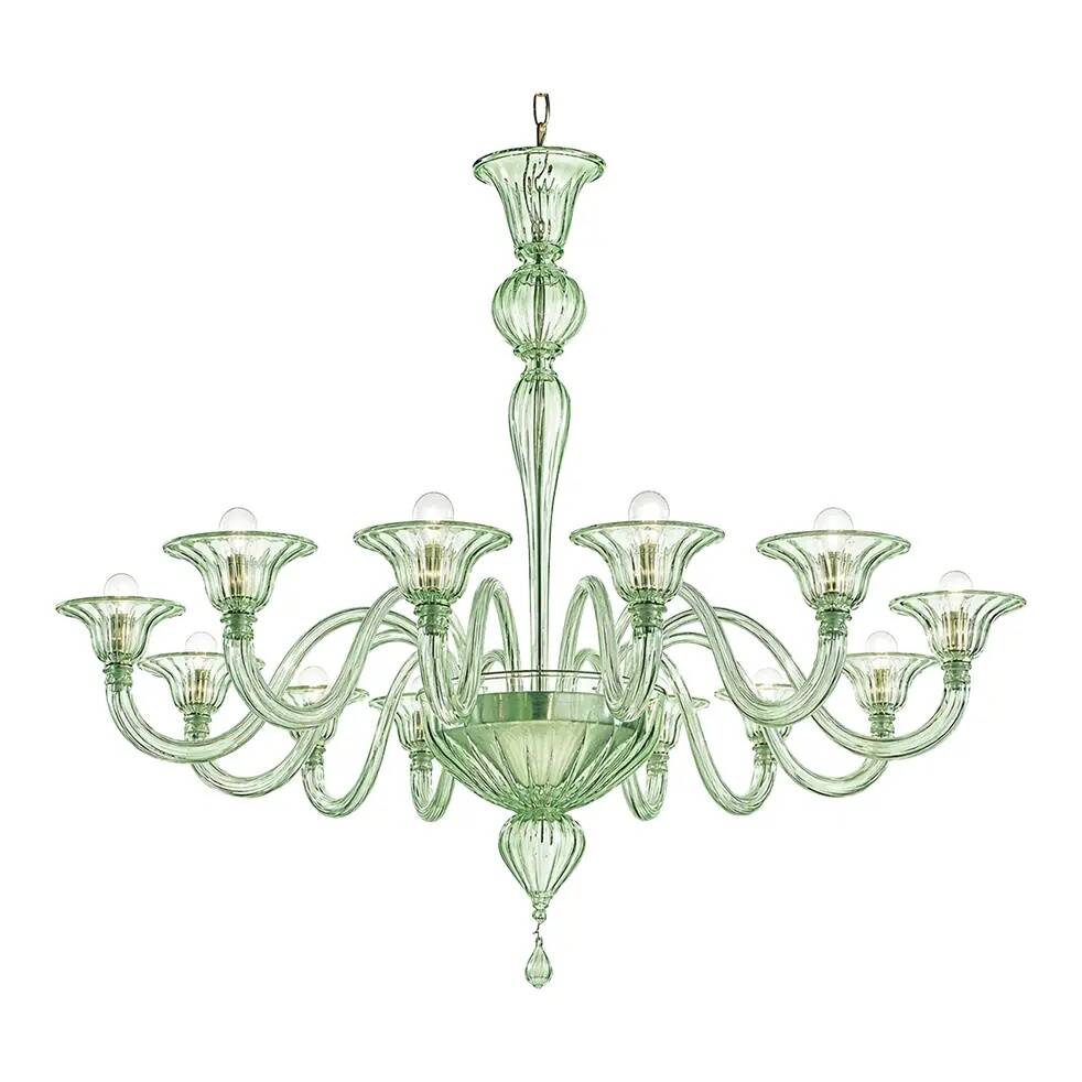 Elegant Contemporary Rigadin Murano Glass Chandelier