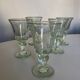Set de 5 verres de Biot vert pâle 1960