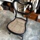 Napoleon III chair in black wood, mother-of-pearl and caning no. 1