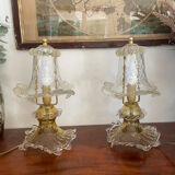 Pair of Murano glass lamps