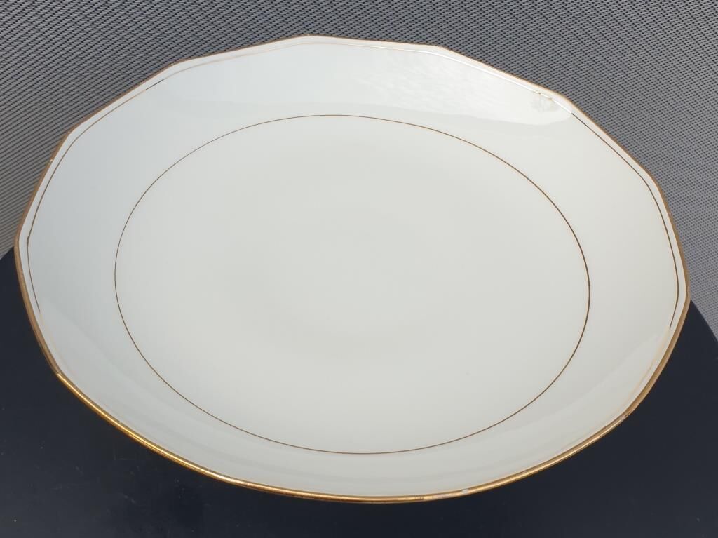 Pair two-course cake dishes Louroux Foecy vintage