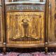 Art Deco buffet in mahogany, oak, and marble top.