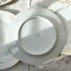 6 flat plates porcelain Limoges golden white