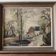 Oil on isorel, 1939, village, signed Alex Gonesco