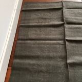 Old embroidered table napkin J G Dark Khaki Green