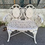 2-seater cast iron garden bench