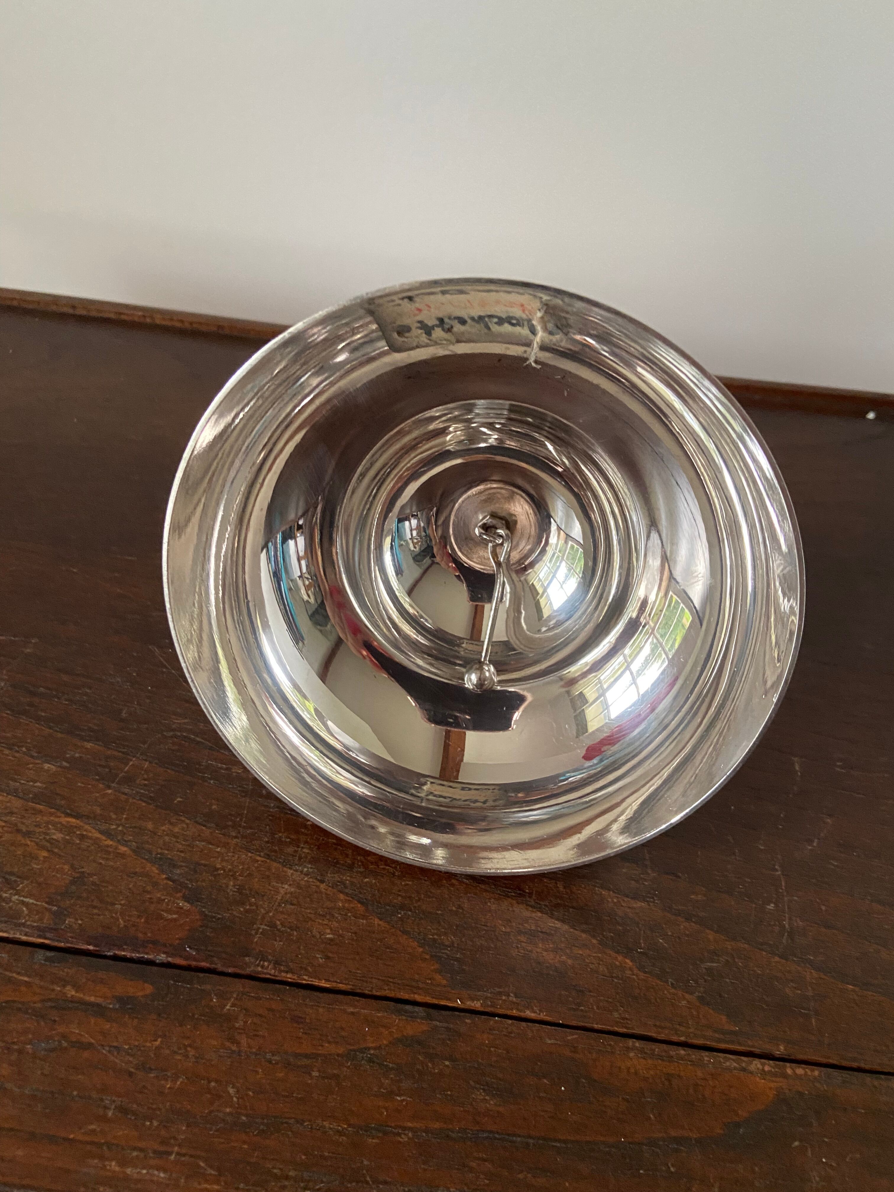 Silver metal service bell