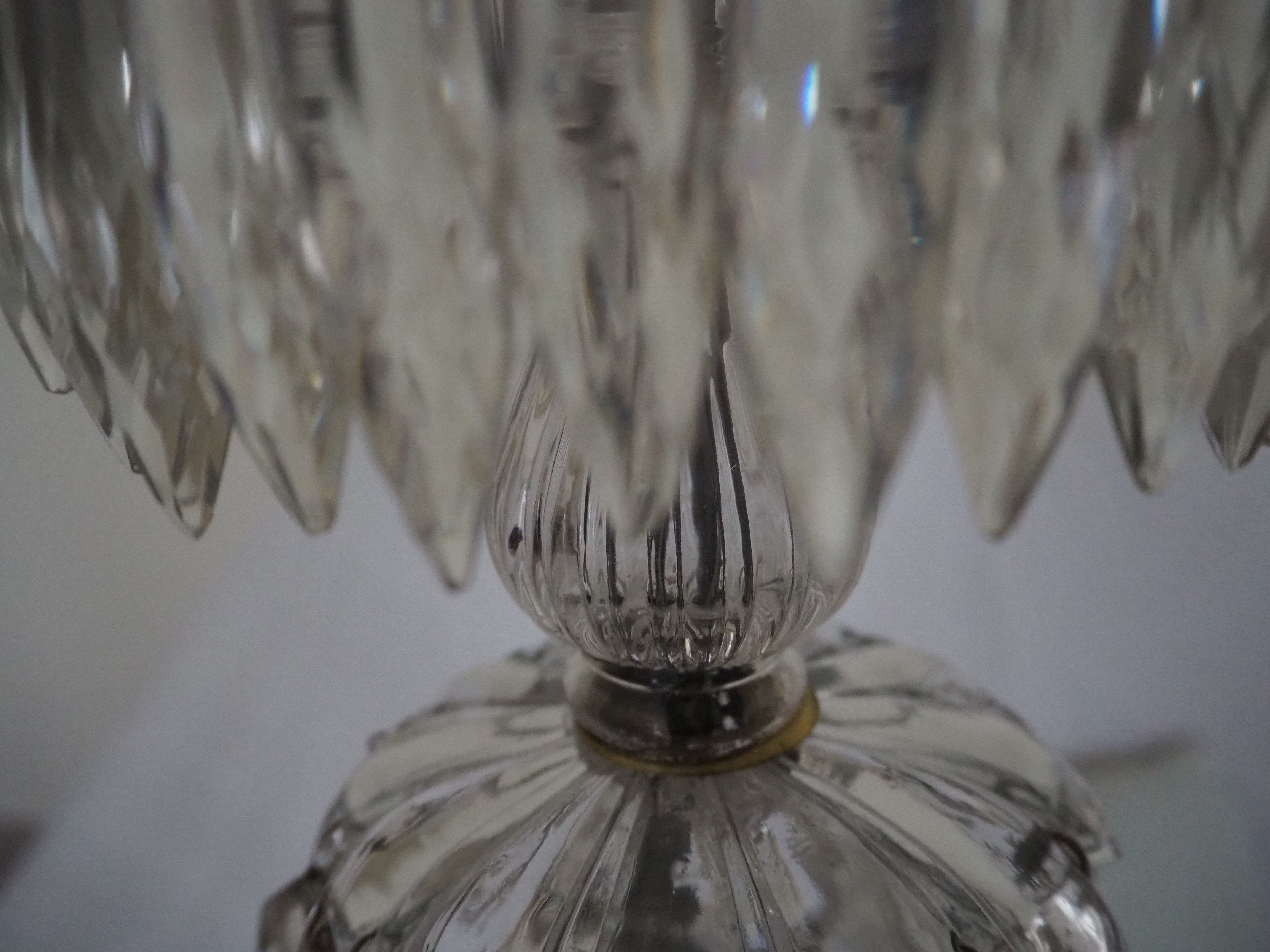 Napoleon III chandelier with crystal pendants, signed Portieux 19th century