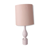 Philippe Capelle 70s white-antique dipped wooden lamp