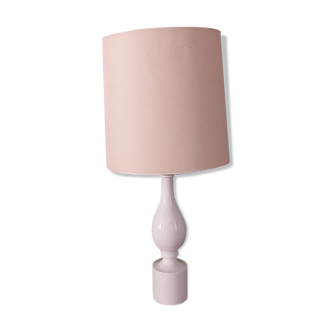 Philippe Capelle 70s white-antique dipped wooden lamp