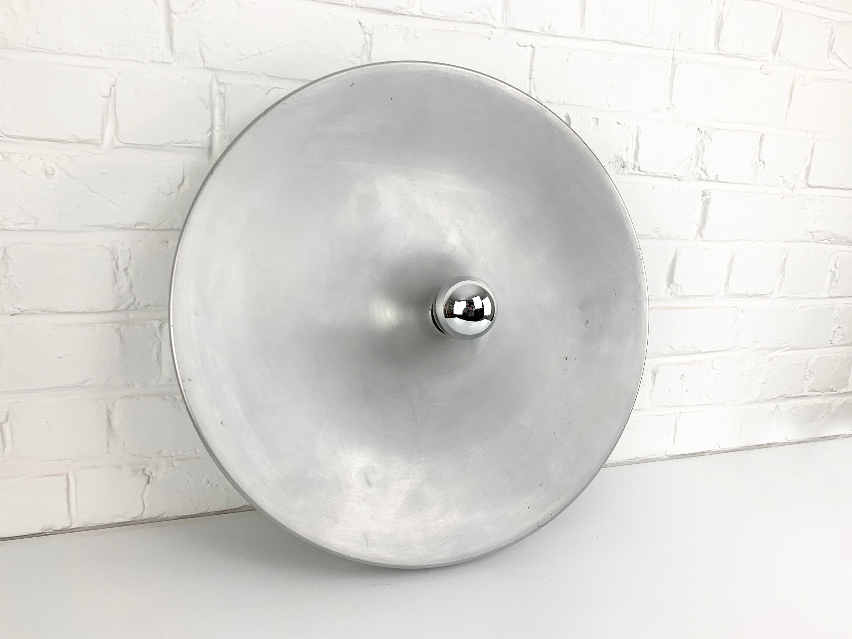 Space age aluminum wall lamp by Staff Leuchten, flush light, 1960-70s