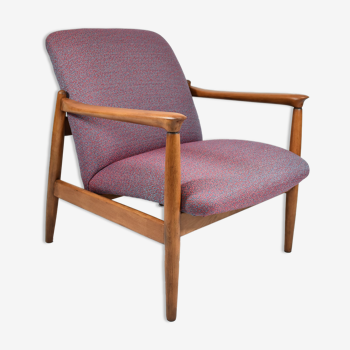 Original armchair GFM-64, 1960s, designer E. Homa, blue orange purple