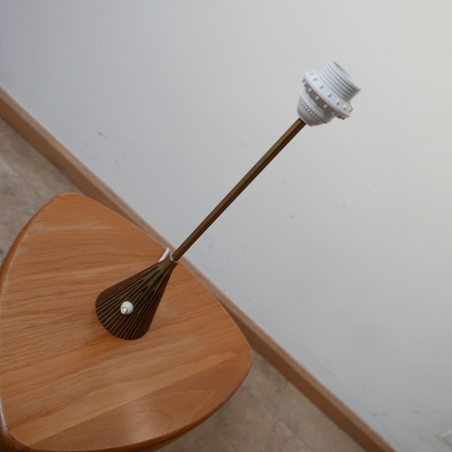 Mid-Century Brass Table Lamp by Sonja Katzin