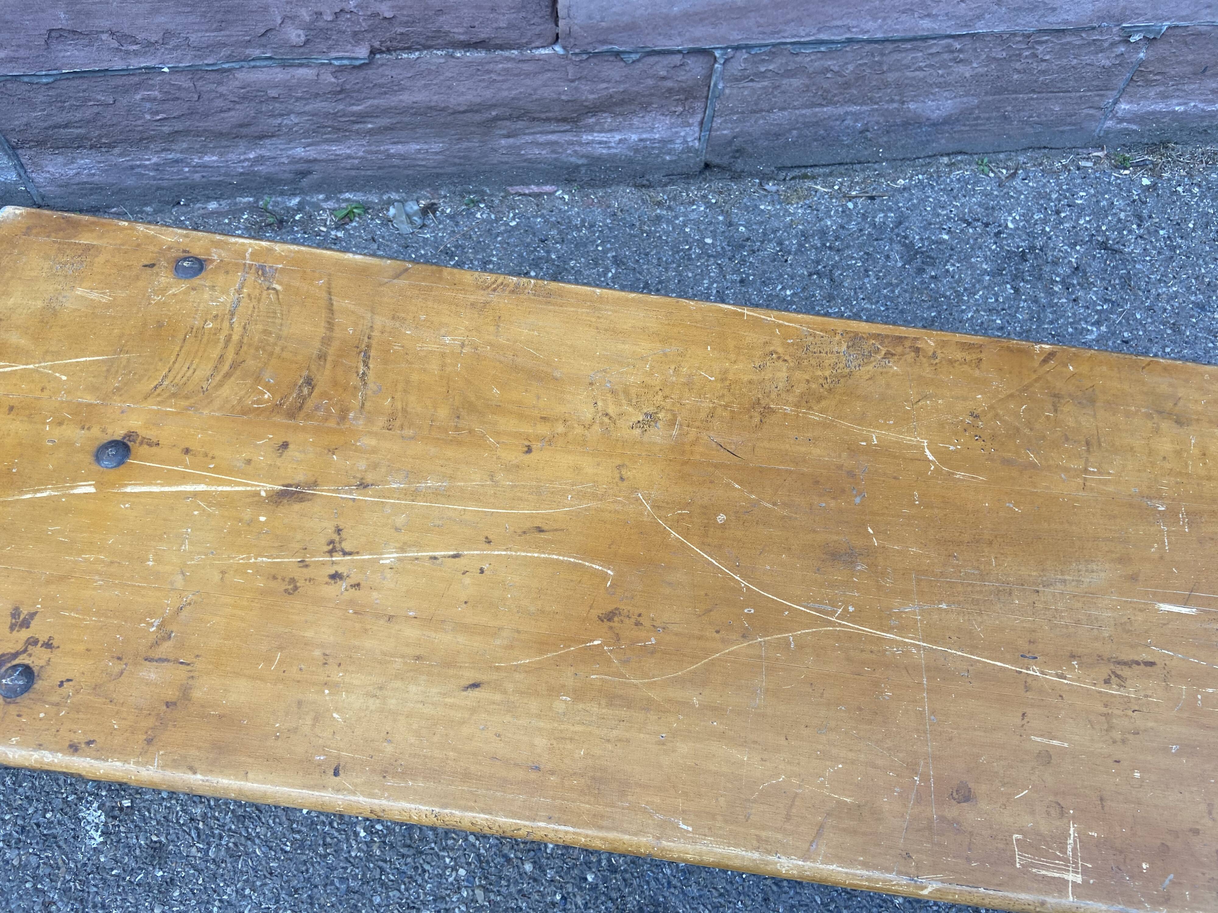 Farm bench in vintage wood 1920