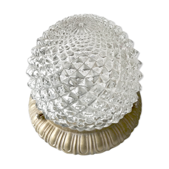 Applique en verre et laiton