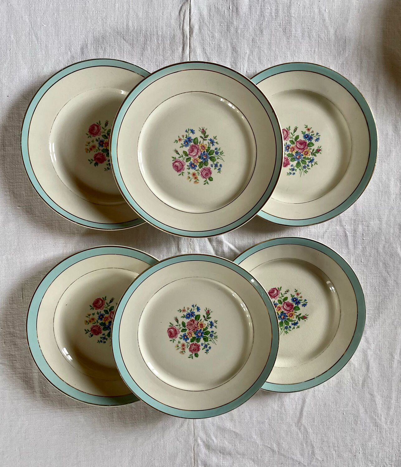 Vintage floral plates