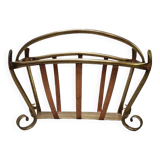 French Brass And Copper Design Magazine Holder, form around 1900