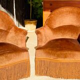 Pair of toad armchairs