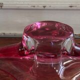 Murano fruit bowl free form purple and white background