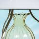 Vintage 1950s glass and brass lustre, hall lamp.