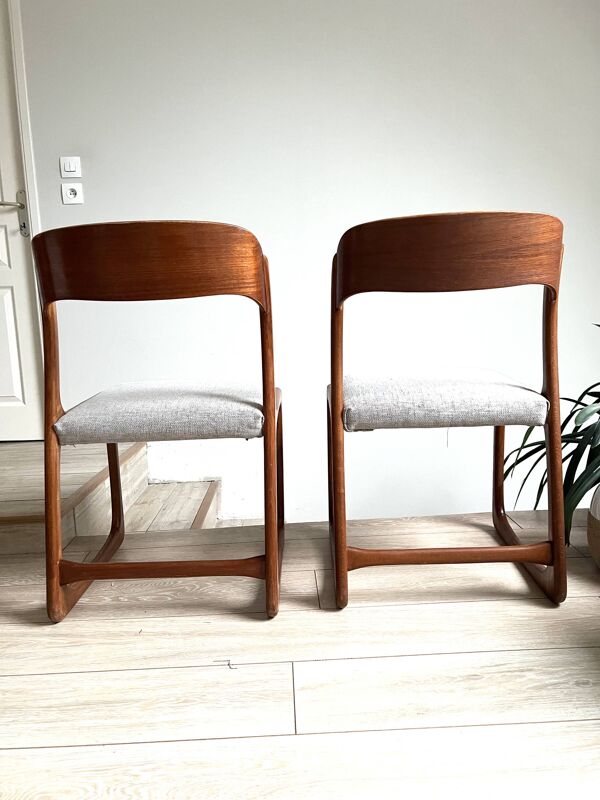 Chaises traîneau Baumann