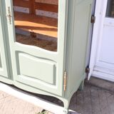 Buffet, meuble de rangement vitré ancien, rénové