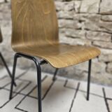 Lot of 6 Hiller stackable chairs 1970
