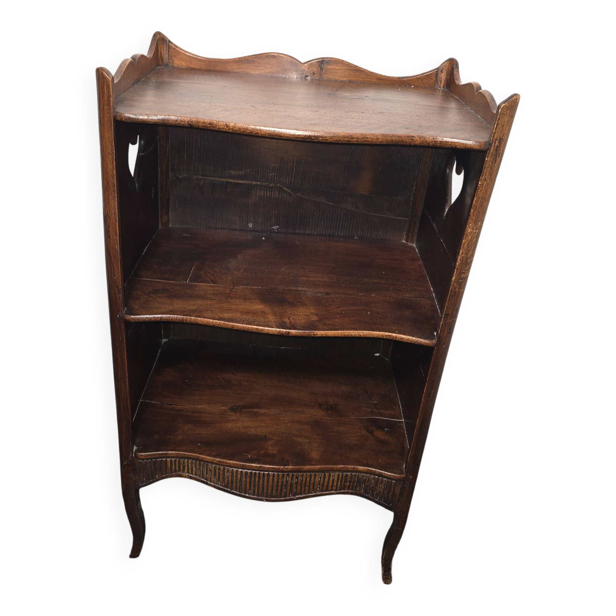 Open library in Louis XV style made of walnut.