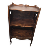 Bibliothèque ouverte style Louis XV en noyer