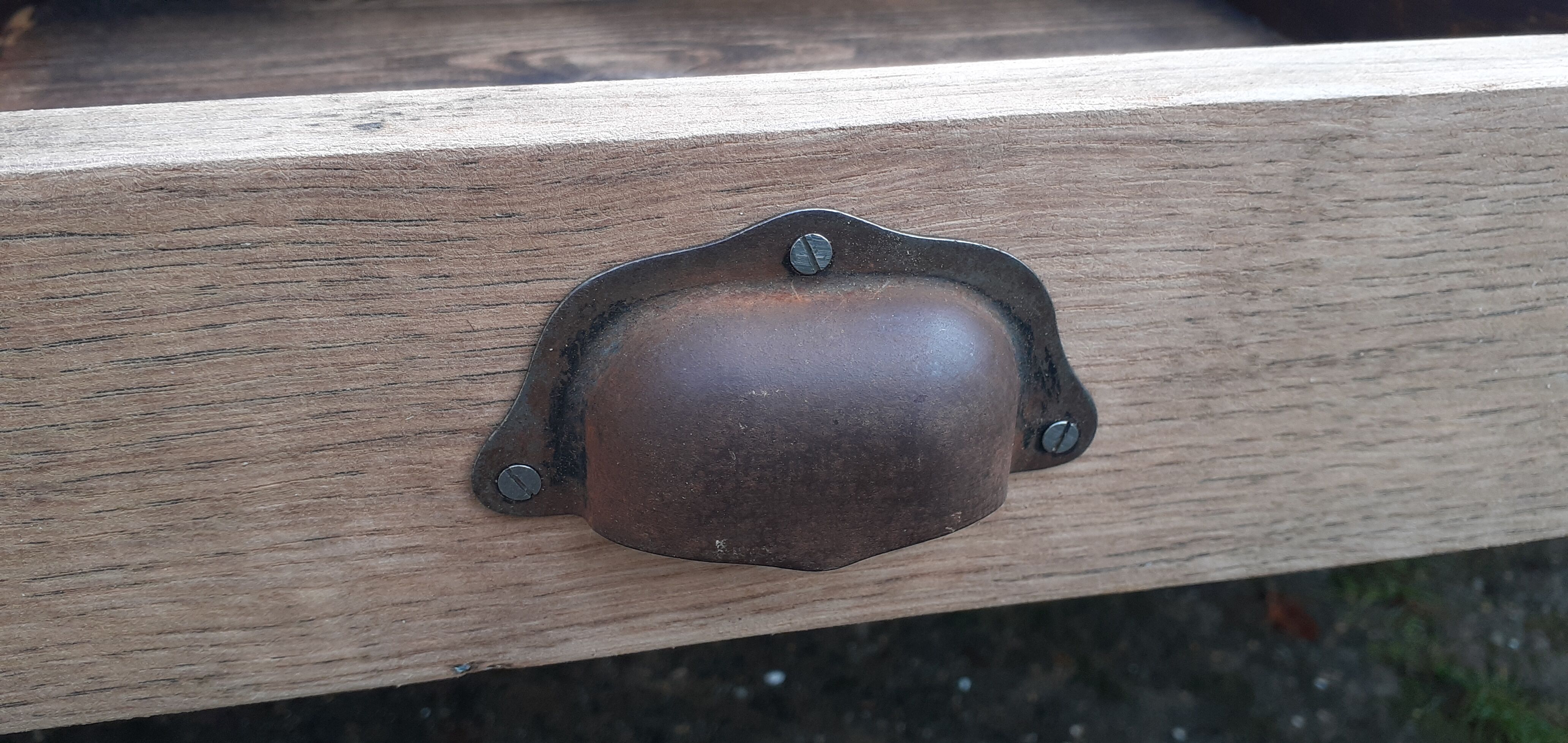 Farm table 2 drawers solid oak raw wood