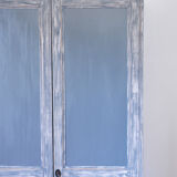 Grey blue wardrobe skated in solid pine