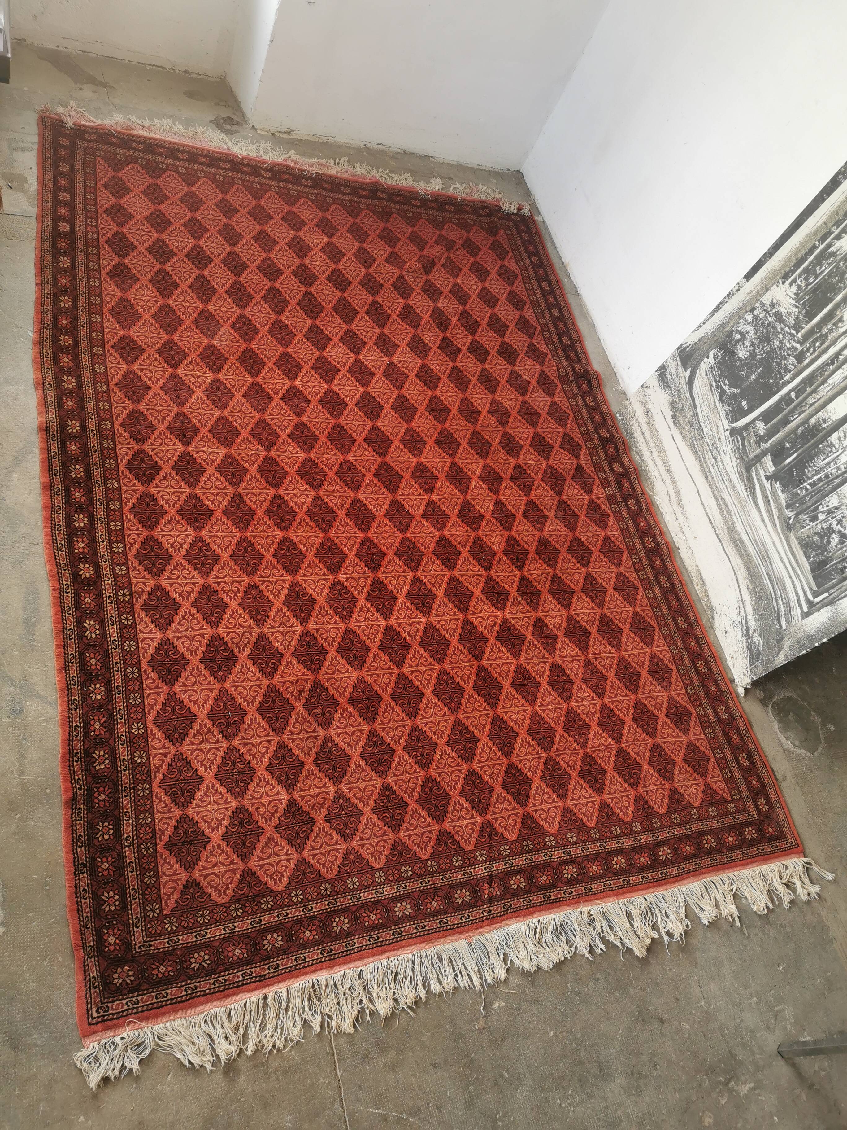 Handmade oriental carpet 290cm/203 cm